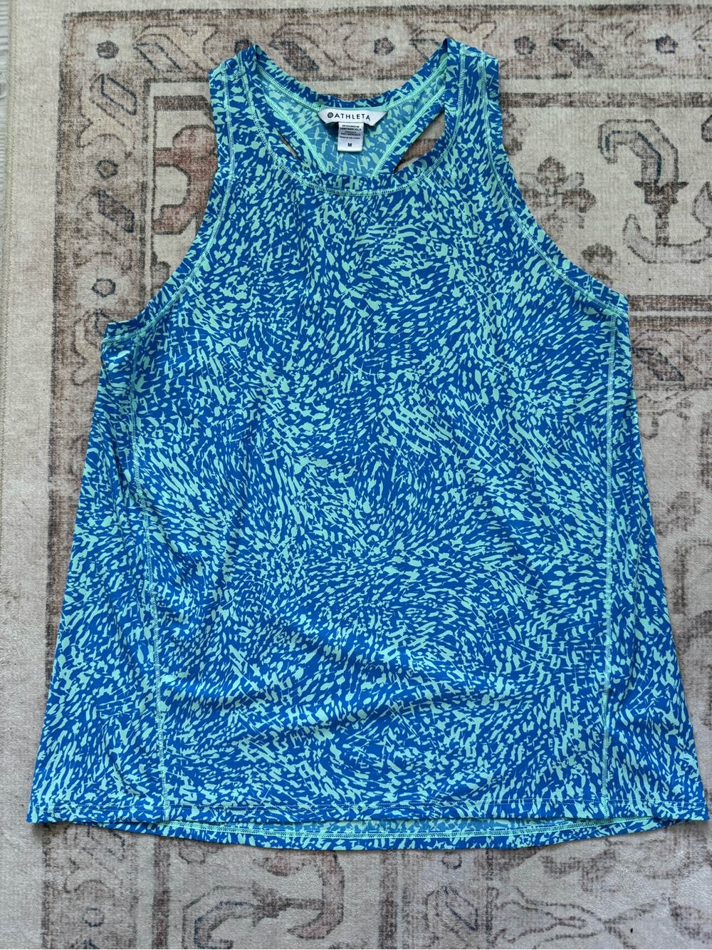 Athleta Ultimate Train Printed Racerback Tank Coastal Performance Casual Active